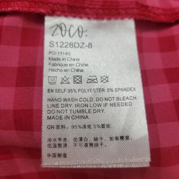 ZOCO EXCLUSIVE Daymaker Dress Pink Gingham Maxi Dress Size S - Picture 14 of 14